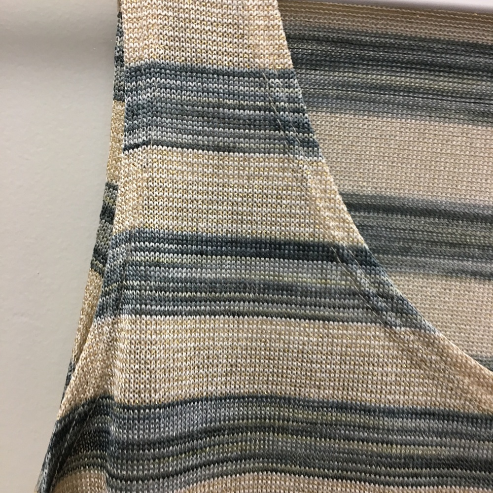 BANANA REPUBLIC Dressy Metallic Striped Tank M - Picture 7 of 11